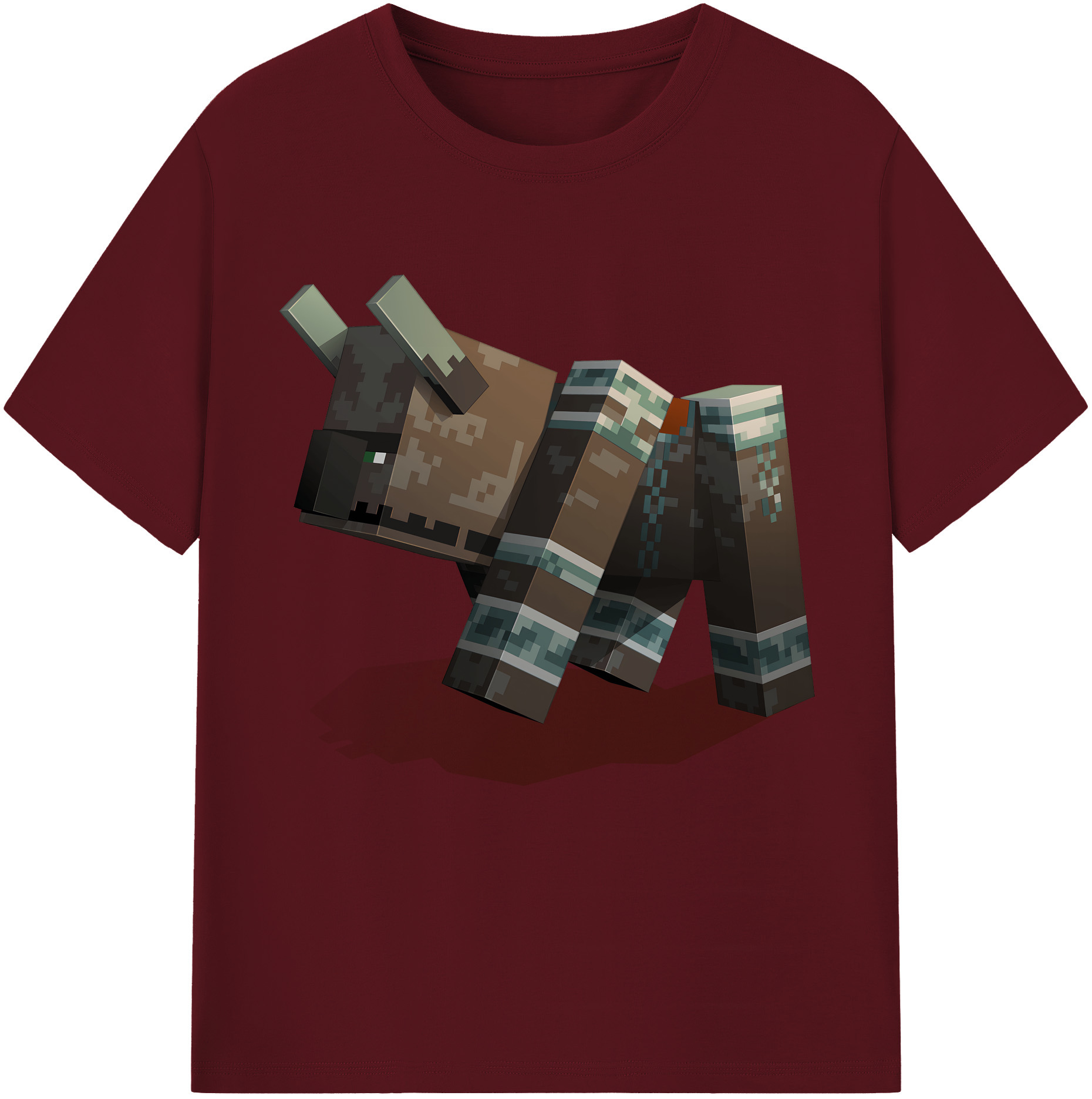 （画像用） マインクラフト ブロックの世界 Minecraft MC Block world 綿100％半袖Tシャツ（フロントプリント）